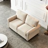 NicBex 59.5 Inch Linen Storage Loveseat Sofa,2-Seat Upholstered Sofa for Living Room,Small Space,Office,Apartment - 2 of 4
