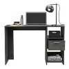 Vynxaria Omma Computer Desk with Drawer & Two Shelves - Compact & Stylish Workspace - 3 of 4