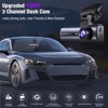 Itopfox 3 Channel 4K Dash Cam with 5GHz WiFi & APP Control, Front Inside Rear Triple Camera, 64GB Card, G-Sensor, Parking Mode, Loop Recording - 3 of 4