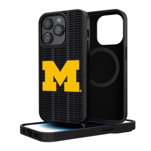 Keyscaper Michigan Wolverines Text Backdrop Magnetic Phone Case For ...