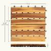 Gulches 10pcs Interlocking Patio Deck Tiles, 11.8"x11.8" Wood Floor Tiles, Outdoor Flooring for Patio Garden Deck Poolside - 3 of 4
