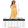 Womens Plus Size Short Sleeve Smocked Waist Wide Leg Summer Jumpsuits - 4 of 4