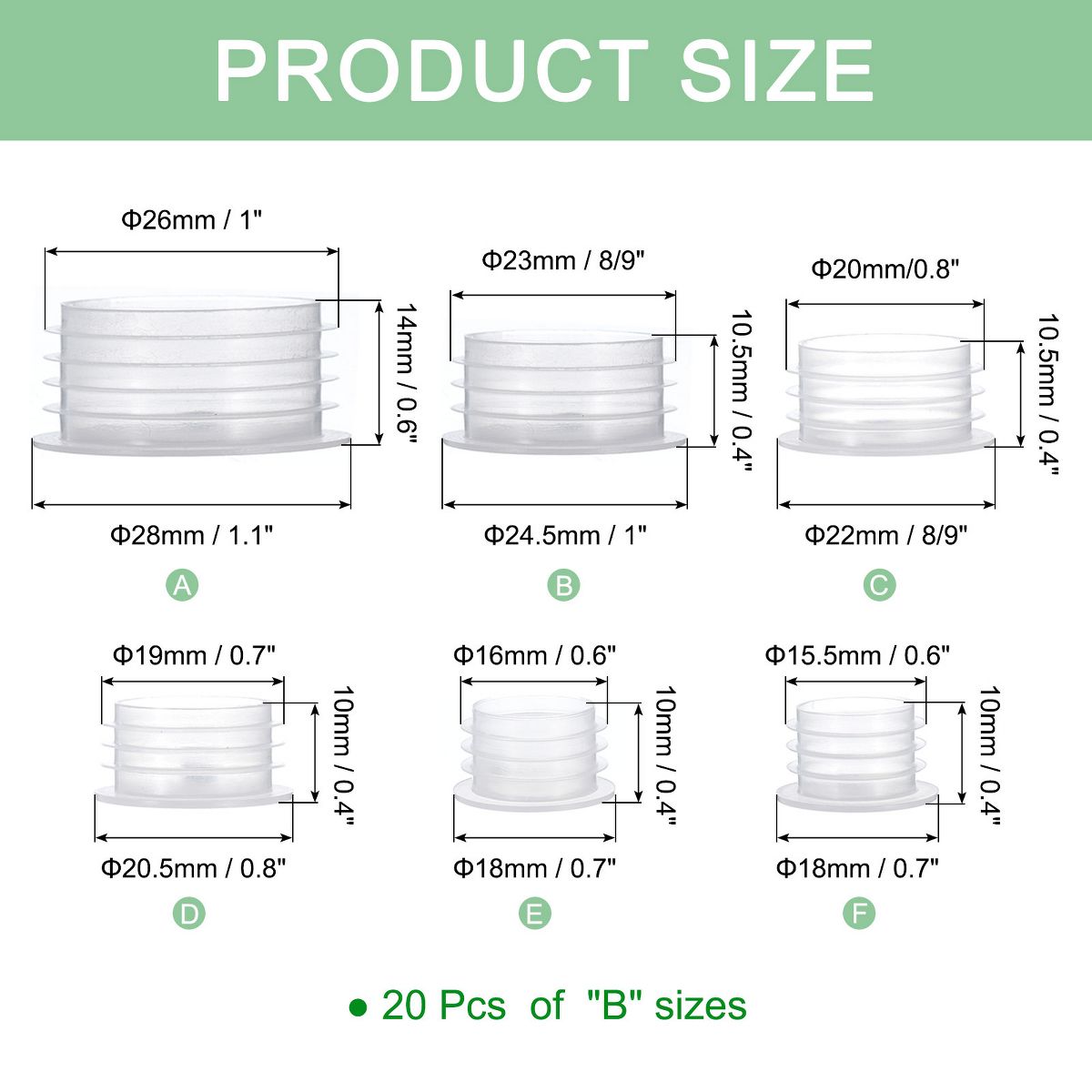 Unique Bargains Plastic Salt Shaker Stoppers Replacement Plug Bottle Cap 20 Pcs - thumbnail 2