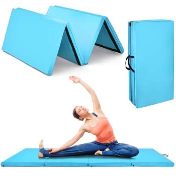 We Sell Mats ECO Gymnastics Exercise Mat 4'X10'x2 Black/Blue