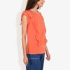 Anna-Kaci Women's Round Neck Ruffle Detail Layering Long T-Shirt Casual Top - 3 of 4