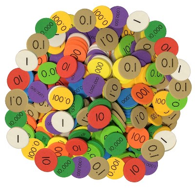 Essential Learning Sensational Math 10-Value Decimals to Whole Numbers Place Value Disc Pack of 3000