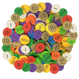 Essential Learning Sensational Math 10-Value Decimals to Whole Numbers Place Value Disc Pack of 3000 - 1 of 2