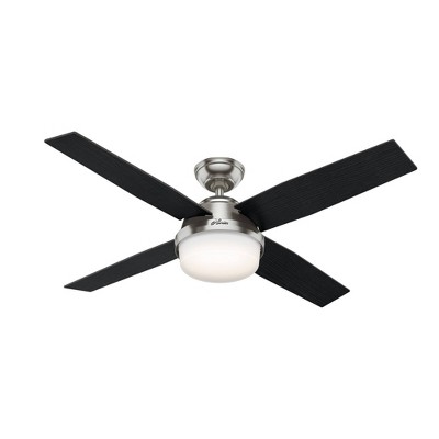 Photo 1 of *SEE NOTES* 52 LED Dempsey Ceiling Fan with Remote, Nickel - Hunter