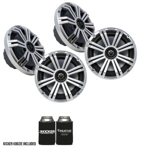 Kicker 8" Silver Marine LED Speakers - 2-Pairs of OEM replacement speakers - 1 of 4