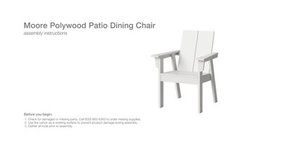 Moore Polywood Outdoor Patio Dining Chair Arm Chair Threshold