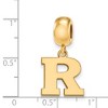 Black Bow Jewelry 14k Yellow Gold Plated Sterling Silver Rutgers Scarlet Knights NCAA Bead Charm - 2 of 3