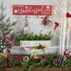 Northlight Rectangular Boxed Foliage "Home For The Holidays" Christmas Candle Holders - 13.75" - 3 of 4