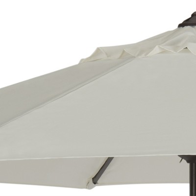 Ivory Sun Resistant 9 Ft Octagon Outdoor Umbrella with Hand-Crank Lift