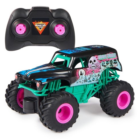 Monster Jam Official Grave Digger Remote Control Monster Truck 1 24 Scale 2.4ghz Nitro Neon Themed Kids Toys For Boys And Girls Ages 4 And Up Target