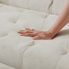 MYINDA Velvet Futon Reclining Sofa Bed with 2 Pillows for Living Room, Convertible 3 Adjustable Sofa Couch with Metal Legs for Small Spaces - 3 of 4