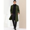 INSPIRE CHIC Men's Single Breasted Notched Lapel Winter Long Overcoat - 2 of 4