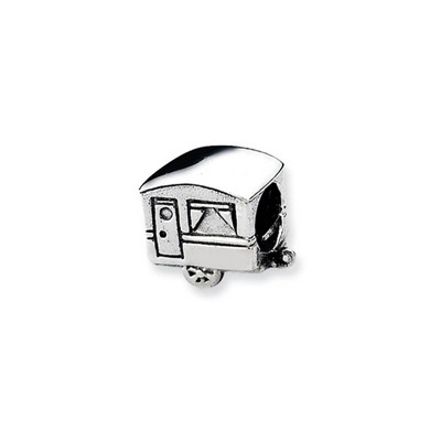 Black Bow Jewelry Sterling Silver Camper Trailer Bead Charm