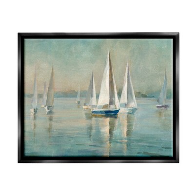 Stupell Industries Traditional Sailboats Water Lake Relaxed Nautical Painting