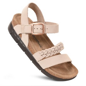 Aerothotic - Quinn Comfortable Braided Leather Platform Sandals with Arch Support - 1 of 4