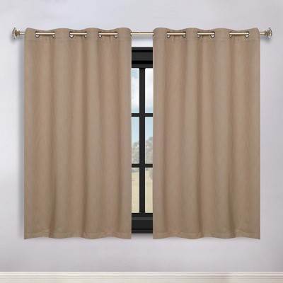 Modern Farmhouse Textured Waves Room Darkening Semi-Blackout Curtains, Set of 2 by Blue Nile Mills