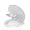 Round Toilet Seat with Toddler Seat Built in, Potty Training Toilet Seat Round Fits Both Adult and Child, with Slow Close and Magnets - 3 of 4