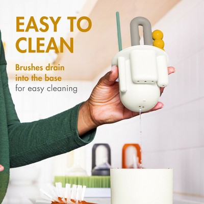 Modern Minimalist Baby Bottle Cleaning Brush Set with Nylon Bristles