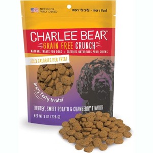 Charlee Bear Grain-Free Crunch Dog Treats-Turkey, Sweet Potato & Cranberry(8 oz) - 1 of 3