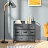 Yukimo 31.5" Dark Gray 7-Drawer Fabric Dresser, Storage Chest with Steel Frame and Wooden Top for Bedroom and Hallway - 2 of 4