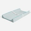 Bacati - Floral Quilted Muslin Changing Pad Cover Aqua - 2 of 4