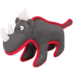 Pet Life Dura-Chew Plush Animal Nylon Squeaker Dog Toy - 1 of 1