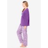 Dreams & Co. Plus Size Long Sleeve Knit PJ Set - 4 of 4