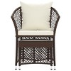 vidaXL 2 Piece Patio Lounge Set with Cushions Brown Poly Rattan - 4 of 4
