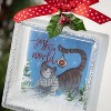 Joy To The World Cat Ornament Multicolor 4.5"H Glass - 2 of 2