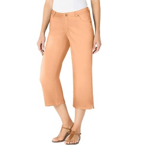 Woman Within Plus Size Petite Capri Stretch Denim Jean - 1 of 4