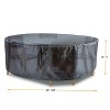 Summerset Shield Round/Square Dining Table Chairs Cover Ultimate Protection for Your Outdoor Furniture Mercury - 2 of 4