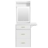 YOOCOZZ Compact Vanity Table Set with Hidden Stool, Adjustable LED Mirror, Charging Station and Folding Side Panel - White - 2 of 4