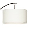 Possini Euro Design Raymond Modern 69" Tall Arc Floor Lamp with Smart Socket Bronze Adjustable Off-White Shade for Living Room Reading - 3 of 4