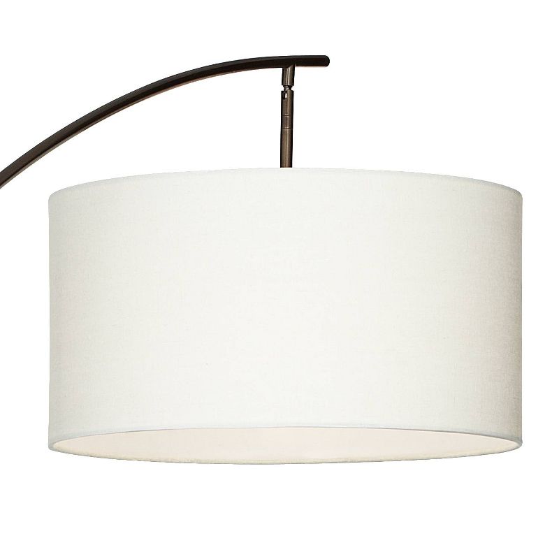 Possini Euro Design Raymond Modern 69" Tall Arc Floor Lamp with Smart Socket Bronze Adjustable Off-White Shade for Living Room Reading, 3 of 9