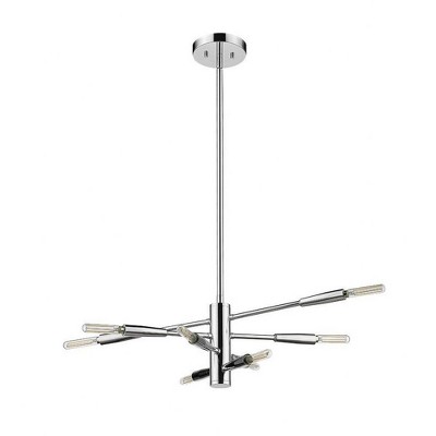 Ascension Chic 24" Chrome Finish 8-Light Adjustable Chandelier