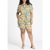 ELOQUII Women's Plus Size Printed Short Sleeve Button Up - image 4 of 4