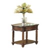 26" Wooden Traditional End Table with Marble Top, Drawer and Lower Shelf for Living Room - 3 of 4
