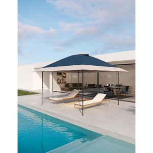 13x13 Pop-Up Gazebo, Outdoor Canopy Shelter with 4 Sandbags and 8 Stakes, Instant Setup Gazebo for Lawn, Garden, Backyard, Deck ¨C Navy Blue - 1 of 4