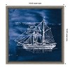 Amanti Art Sailing Ships V Indigo by Wild Apple Portfolio Canvas Wall Art Print Framed 16-in. x 16-in. - 4 of 4