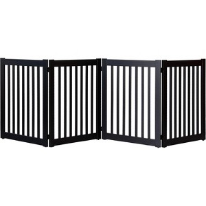 Dynamic Accents Highlander Series Solid Wood Pet Gates are Handcrafted by Amish Craftsman - 32 High - 4 Panel - Black - 1 of 2