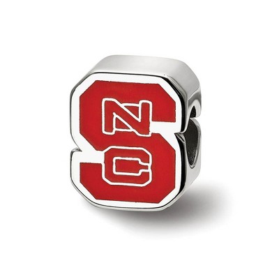 Black Bow Jewelry Sterling Silver North Carolina State Wolfpack NCAA Bead Charm