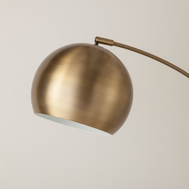3 Globe Arc Floor-Lamp Antique Brass -Threshold&#8482;, 4 of 6