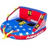 Airhead Patriot 2-Person Towable Kwik-Connect Chariot Tube w/ 60-Foot Tow Rope - 3 of 4