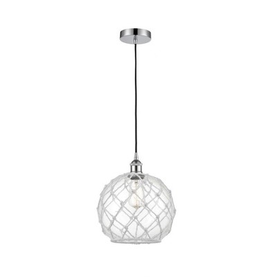 Farmhouse Rope - 1 Light Mini Pendant In Industrial Style-12.75 Inches Tall and 10 Inches Wide