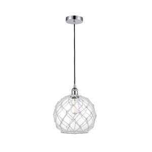 Farmhouse Rope - 1 Light Mini Pendant In Industrial Style-12.75 Inches Tall and 10 Inches Wide - 1 of 1
