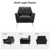 Maris Wooden Upholstered Contemporary Accent Armchair with Button-tufted for Bedroom Living Room| ART OF LIVING DESIGNS - 3 of 4